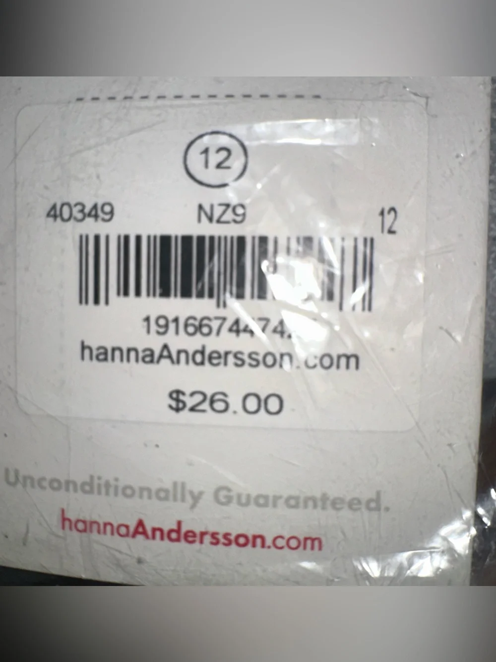 NEW Hanna Andersson Bunny Grippy Socks – Gray – Kids Size 12 – Sealed